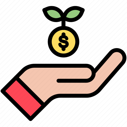 Growth, hand, money, profit, ii icon - Download on Iconfinder