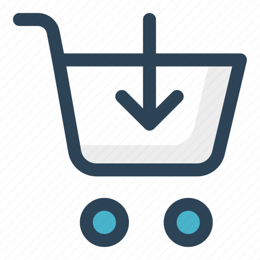 Buy, cart, down arrow, online, shopping, trolley, web icon - Download on Iconfinder