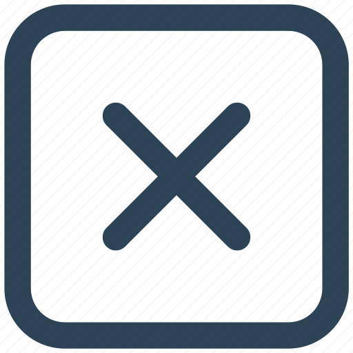 Cancel, close, cross, reject, square icon - Download on Iconfinder