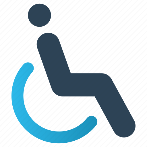 Chair, disable, handicap, man, person, sit, wheel chair icon - Download on Iconfinder