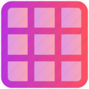 apps, arrange, array, grid, layout, menu, view