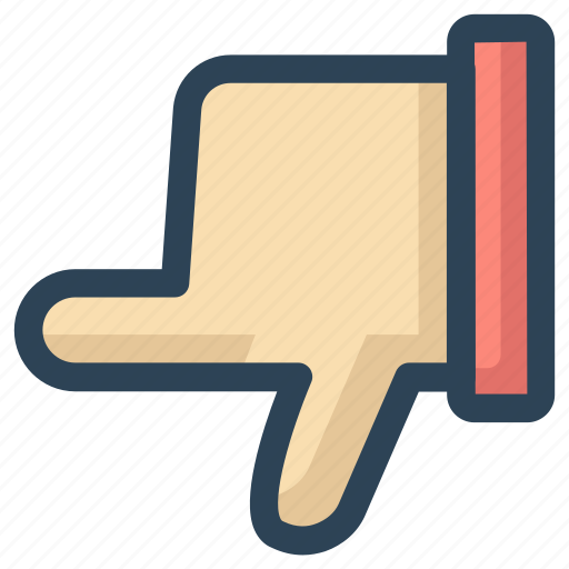 Down, hand, no vote, social, thumb, unlike, web icon - Download on Iconfinder