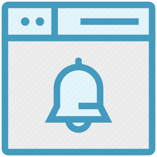 Bell, browser, notification, page, web, webpage, website icon - Download on Iconfinder