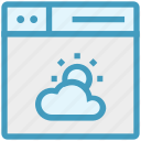 browser, page, sun &amp; cloud, weather, web, webpage, website
