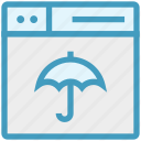 browser, insurance, page, umbrella, web, webpage, website