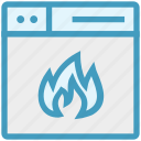 browser, fire, flame, page, web, webpage, website
