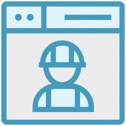 Browser, engineer, page, web, webpage, website, worker icon - Download on Iconfinder