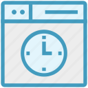 browser, clock, page, time, web, webpage, website