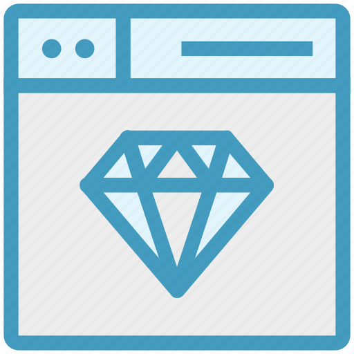 Browser, crystal, diamond, page, web, webpage, website icon - Download on Iconfinder