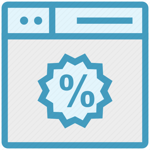 Browser, page, percentage, tag, web, webpage, website icon - Download on Iconfinder