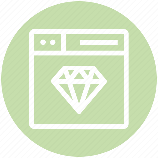 Browser, crystal, diamond, page, web, webpage, website icon - Download on Iconfinder