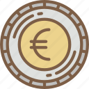 banking, coin, euro, finance, money