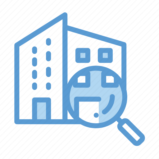 Building, company, office, real estate, search icon - Download on Iconfinder