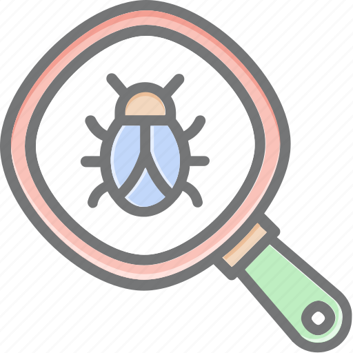 Bug, search, seo, magnifier icon - Download on Iconfinder