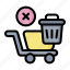 cart, delete, remove, shop, shopping 