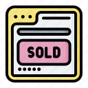 sold, out, sign, label, badge