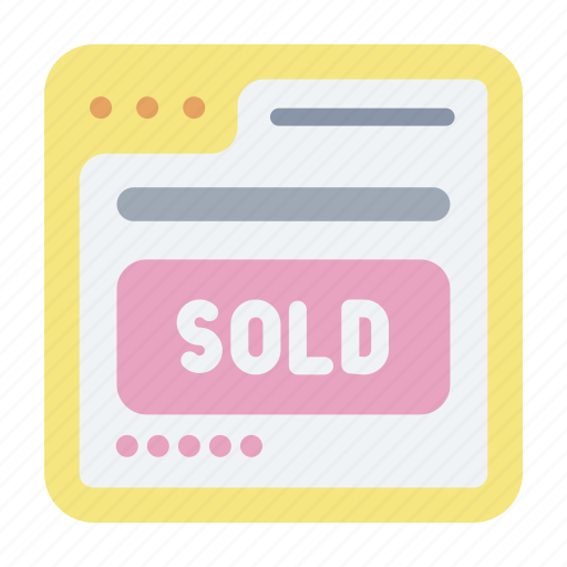 Sold, out, sign, label, badge icon - Download on Iconfinder