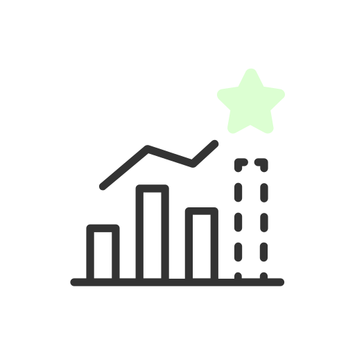 Predictable, growth, statistics, analysis, report, chart, finance icon - Free download