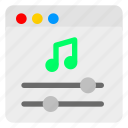 browser, cloud, file, music, song, sync, website