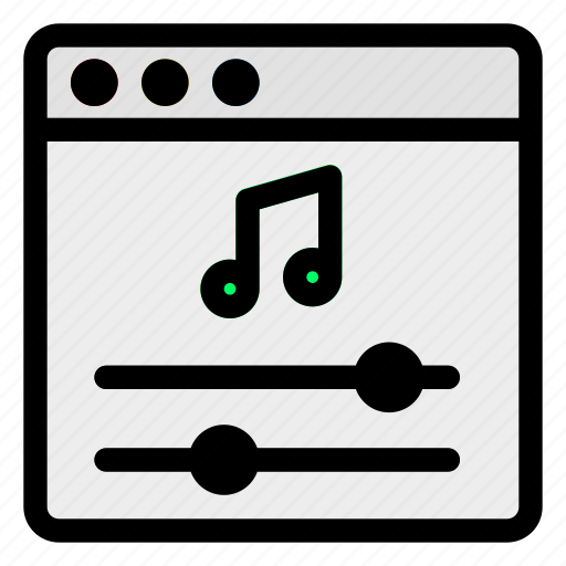 Audio, browser, desktop, equalizer, music, play, website icon - Download on Iconfinder