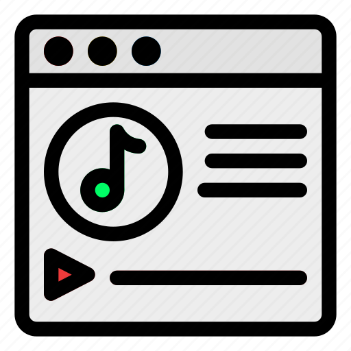 Audio, browser, desktop, layer, song, streaming, website icon - Download on Iconfinder