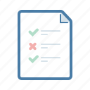 checklist, document, file, survey