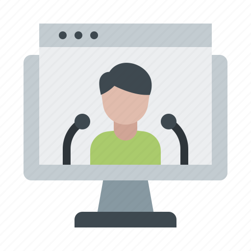 Conference, meeting, business, teaching, online, computer icon - Download on Iconfinder