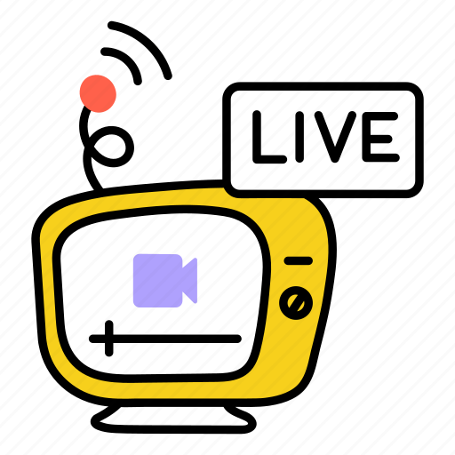 Television broadcasting, live broadcasting, live streaming, television, tv antenna icon - Download on Iconfinder
