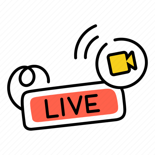 Live streaming, live broadcasting, live video, online streaming, video streaming icon - Download on Iconfinder