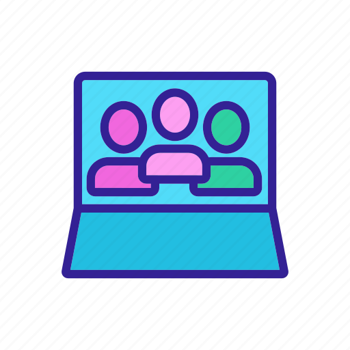 Education, internet, joint, people, seminar, several, webinar icon - Download on Iconfinder