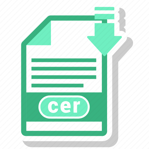 Cer, document, extension, type icon - Download on Iconfinder
