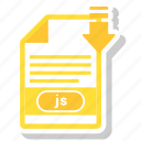 document, extension, file, js, type