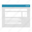 banner, user interface, prototype, wireframe, columns, browser, website, layout 