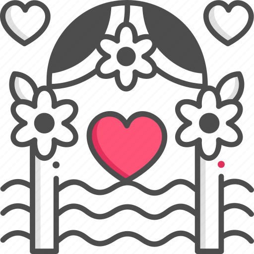 Wedding arch, arch, wedding, decoration, heart icon - Download on Iconfinder