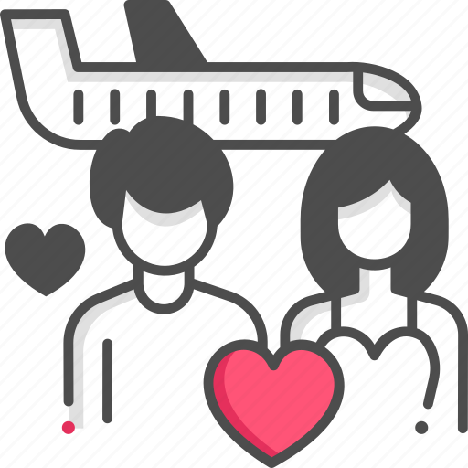 Couple, travel, honeymoon, airplane icon - Download on Iconfinder
