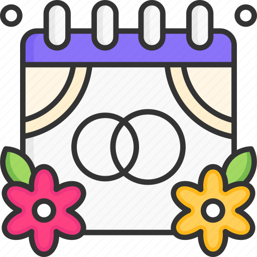 Wedding date, wedding rings, wedding day, event, anniversary, reminder icon - Download on Iconfinder