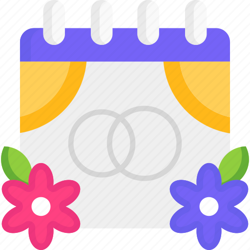 Wedding date, wedding rings, wedding day, event, anniversary, reminder icon - Download on Iconfinder