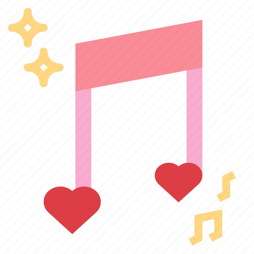 Hearts, musical, note, romantic, song icon - Download on Iconfinder