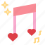 hearts, musical, note, romantic, song 