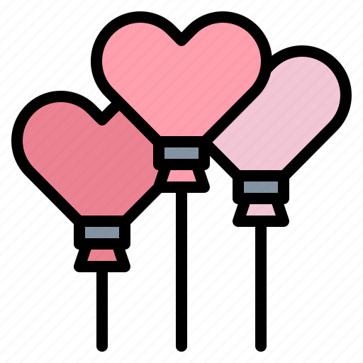 Balloon, balloons, celebration, heart, party, wedding icon - Download on Iconfinder