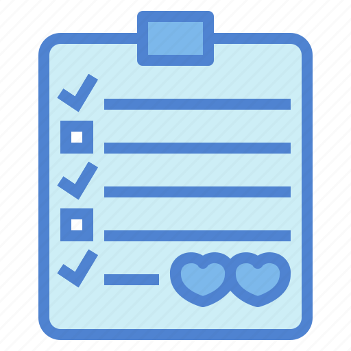 Checking, checklist, list, paper, planning, wedding icon - Download on Iconfinder