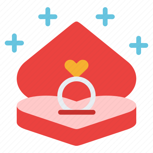 Box, love, ring, wedding icon - Download on Iconfinder