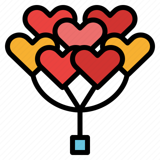 Balloons, decoration, heart, wedding icon - Download on Iconfinder