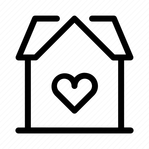 Building, heart, home, house, love, romantic, wedding icon - Download on Iconfinder