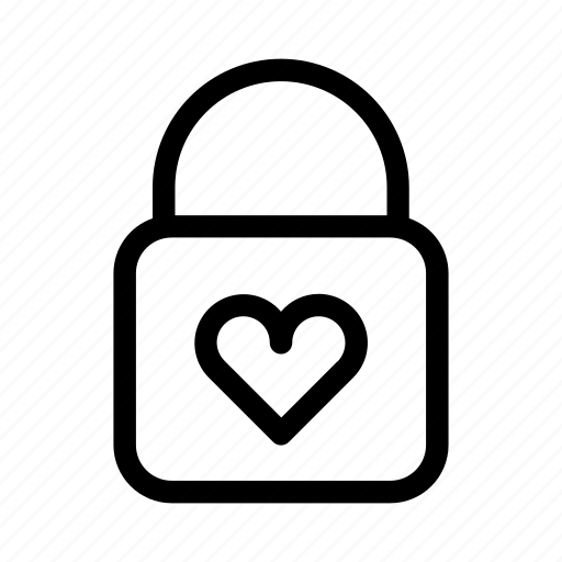 Heart, lock, love, romantic, valentine icon - Download on Iconfinder