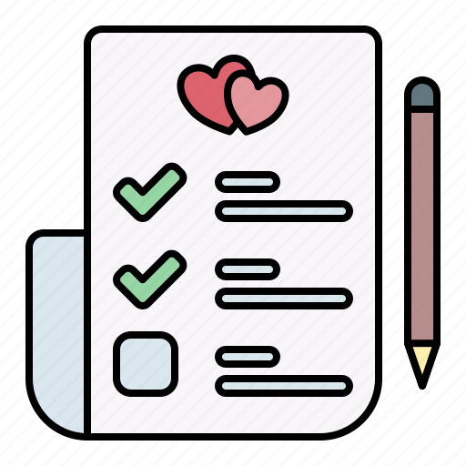 Wedding, marriage, list, guest icon - Download on Iconfinder