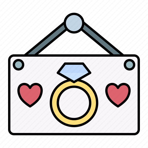 Wedding, sign, marriage, board icon - Download on Iconfinder