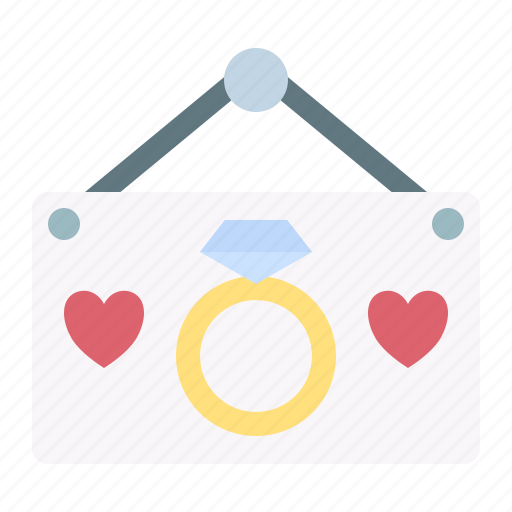 Wedding, marriage, sign, board icon - Download on Iconfinder