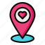 location, pin, love, valentine 