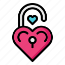 padlock, love, lock, valentine